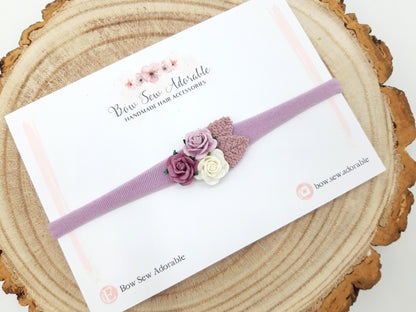 Purple rose cluster | Flower headband