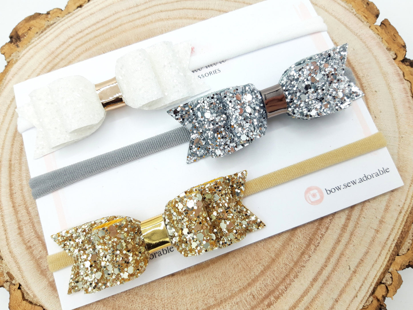 A bit of sparkle | Hair bow set