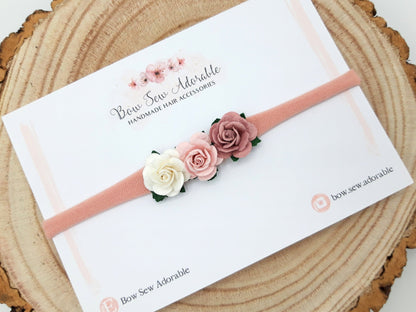 Ombre rose headband