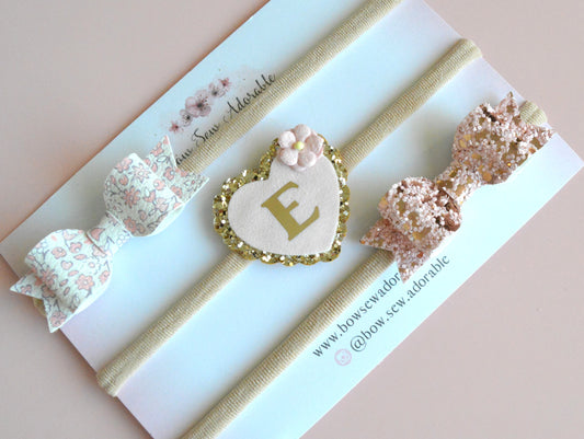 All love | Personalised hair bow set