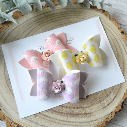 Spring animals | Hair bow set