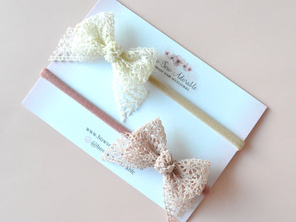 Boho lace | Hair bows