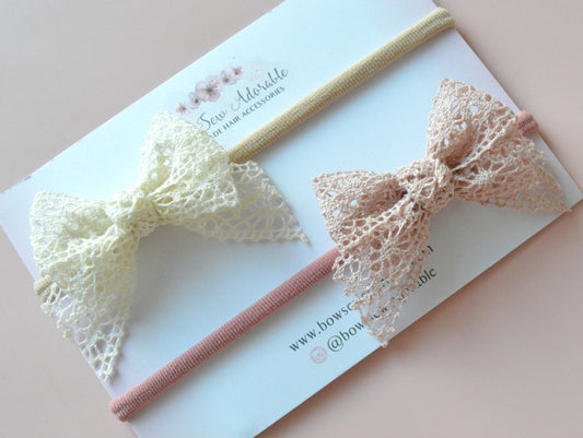 Boho lace | Hair bows