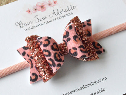 Rosy Leopard | Hair bow