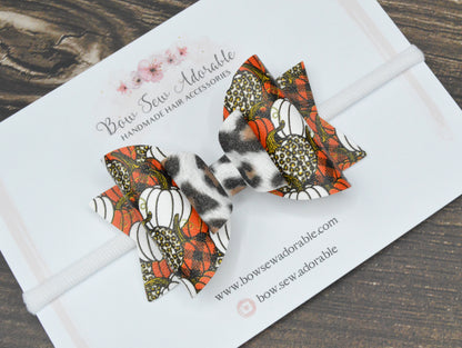 Leopard Pumpkin | Hair bow