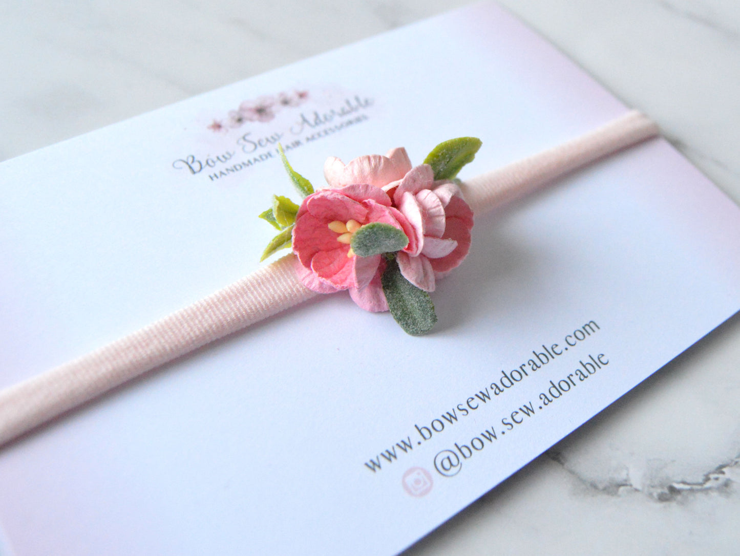 Mini pink blossoms | Hair clip