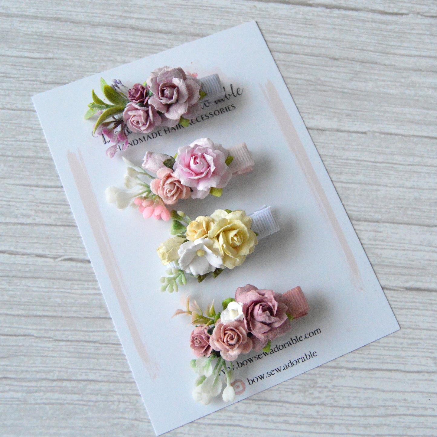 Spring floral | Fringe clip or headband (available as set/individually)