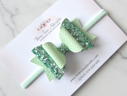 Mint sparkles | Hair bow