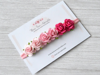 Perfect pinks | Flower headband