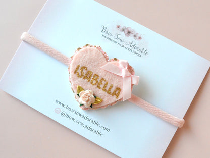 Personalised love heart | Headband/Hair clip