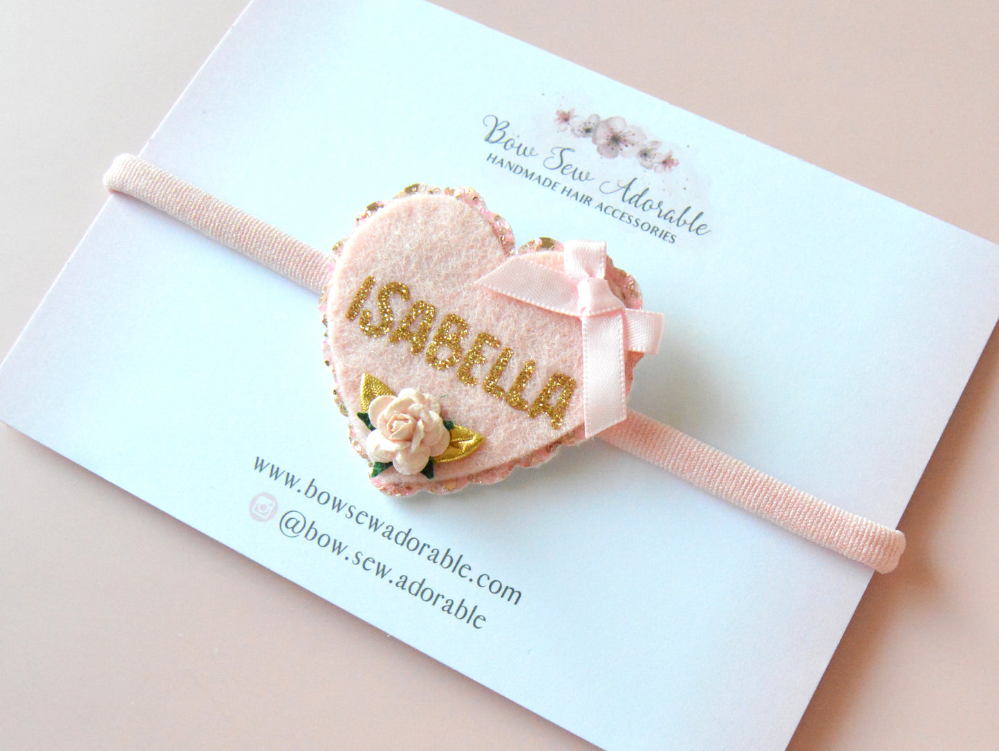 Personalised love heart | Headband/Hair clip