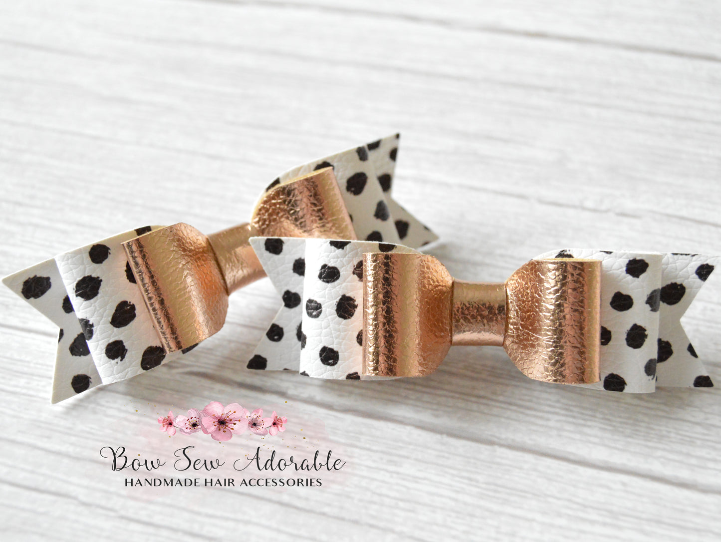 Dalmatian piggys | Hair bow set