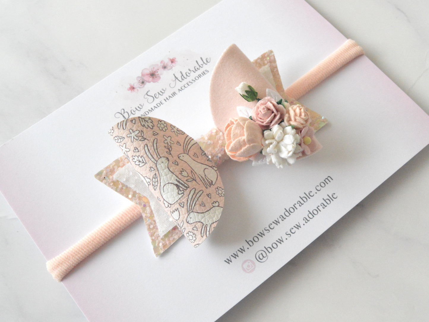 Bunny floral | Hair bow