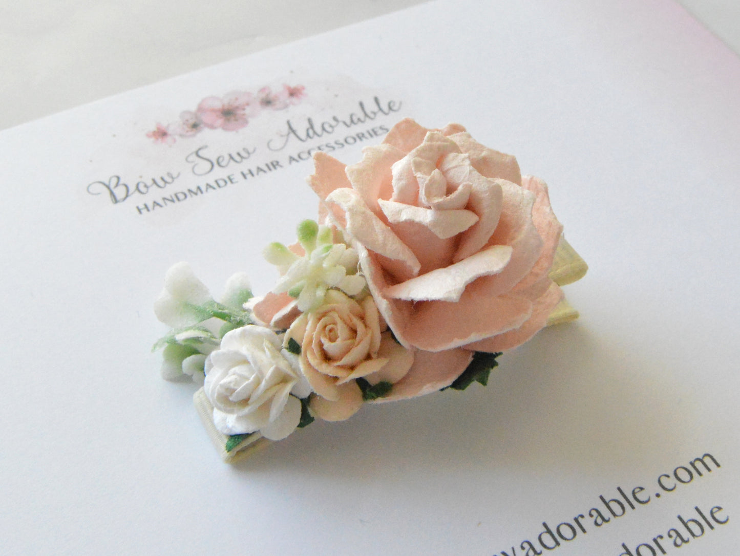 Mini pink floral | Hair clip