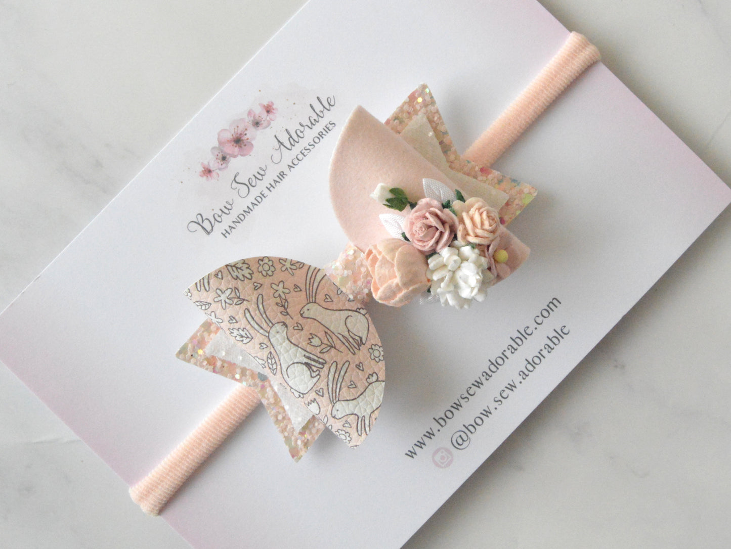 Bunny floral | Hair bow