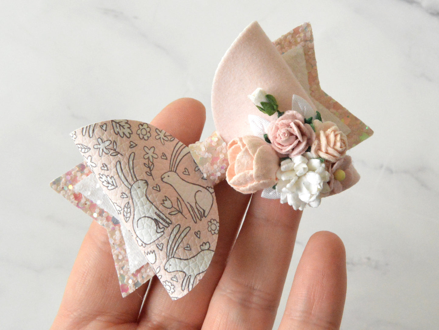 Bunny floral | Hair bow