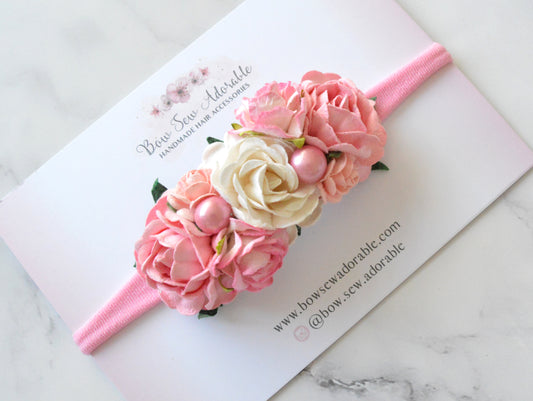 Candy pink floral | Flower headband