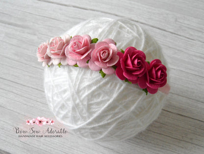 Perfect pinks | Flower headband