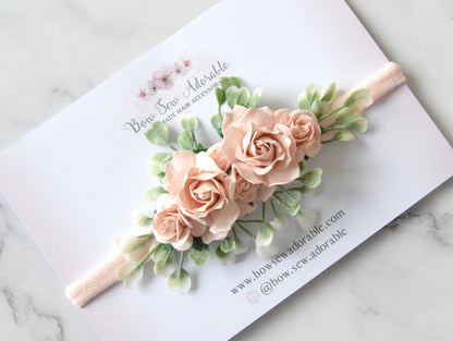 Light pink floral meadow | Flower headband