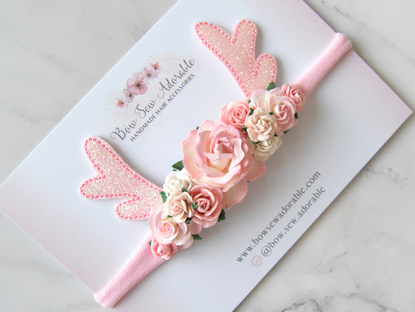 Pink reindeer | Flower headband