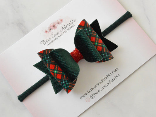 Tartan mix | Hair bow