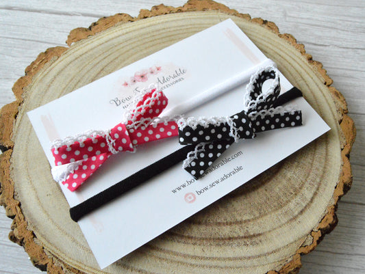 Bold Polka Dots | Hair bow set