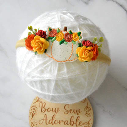 White pumpkin | Feltie headband