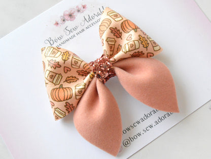 Pumpkin sailor | Hair bow