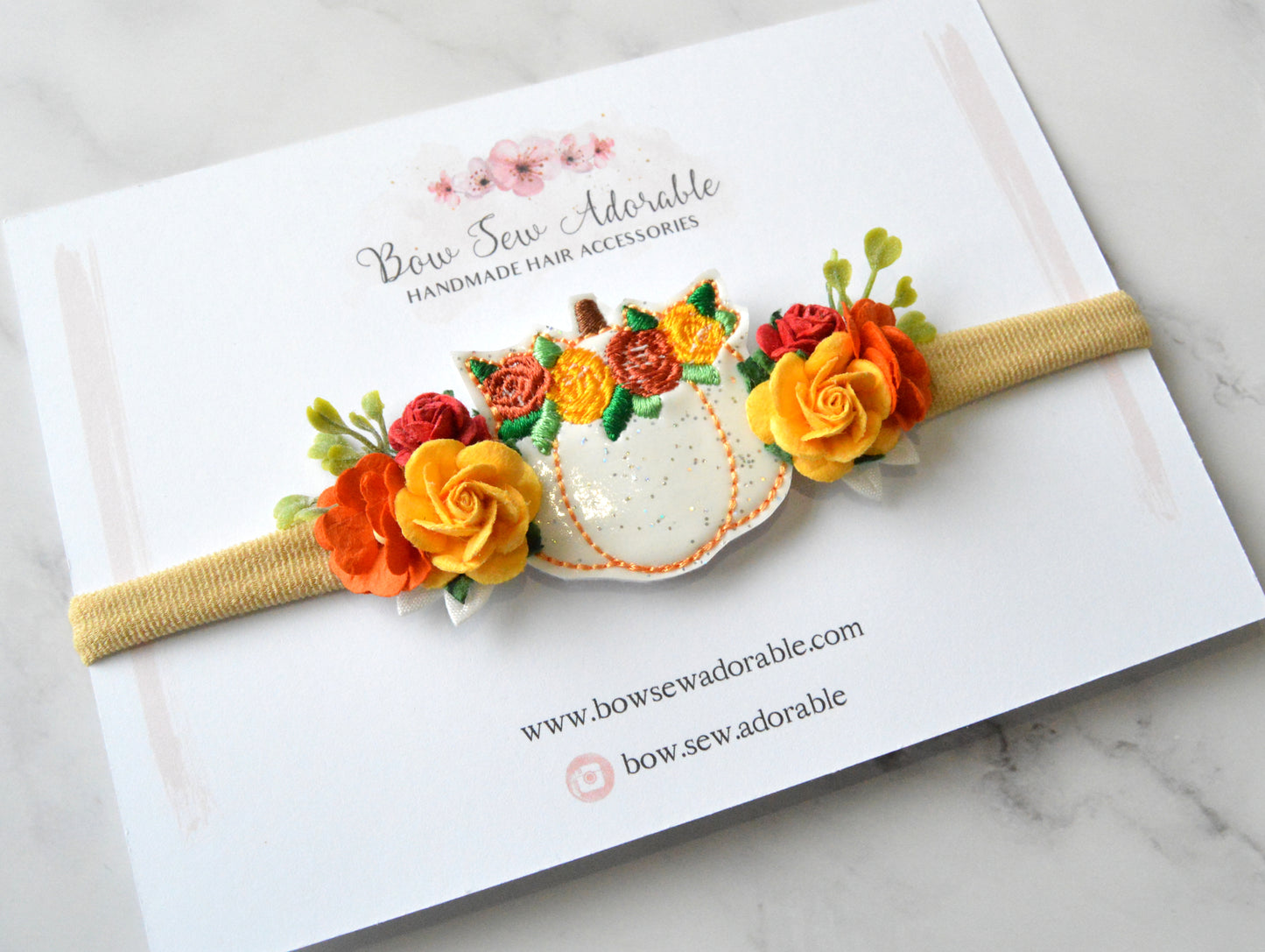 White pumpkin | Feltie headband