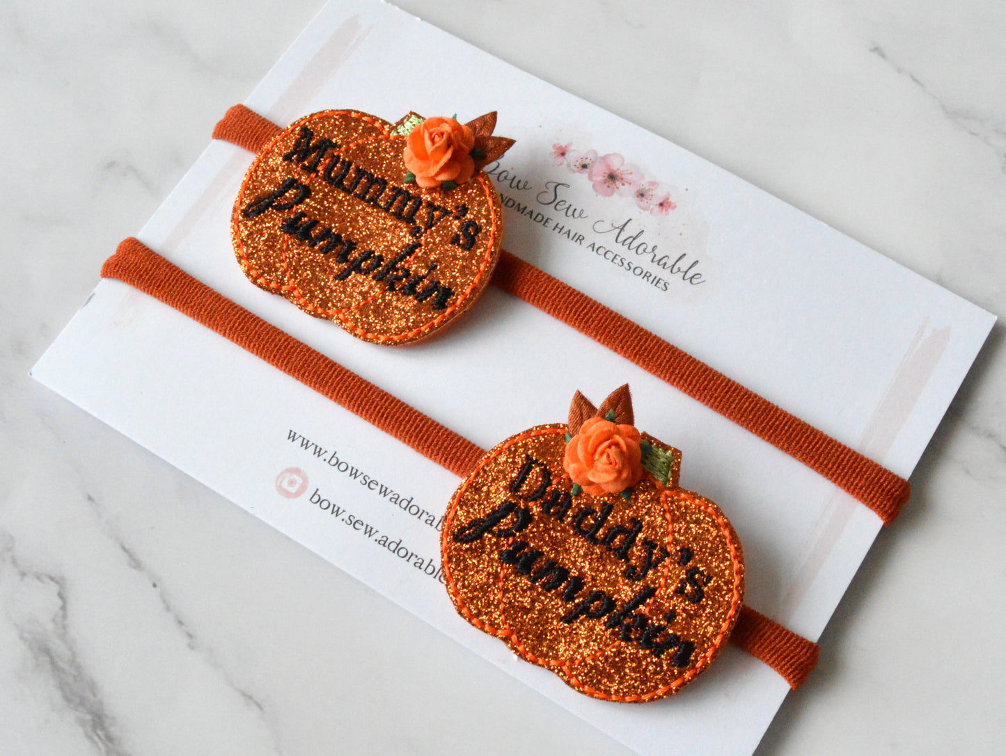 Mummy & daddy's pumpkin |  Feltie headband / clips