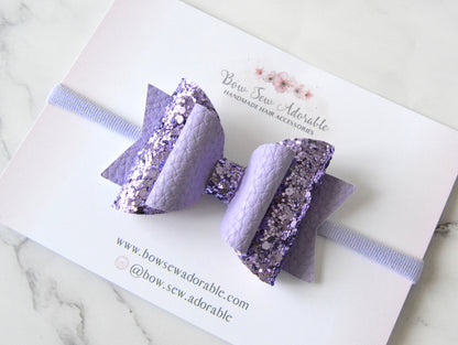 Purple sparkles | Hair bow