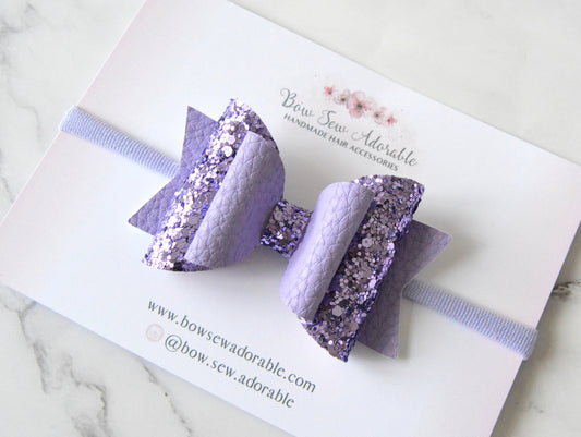 Purple sparkles | Hair bow