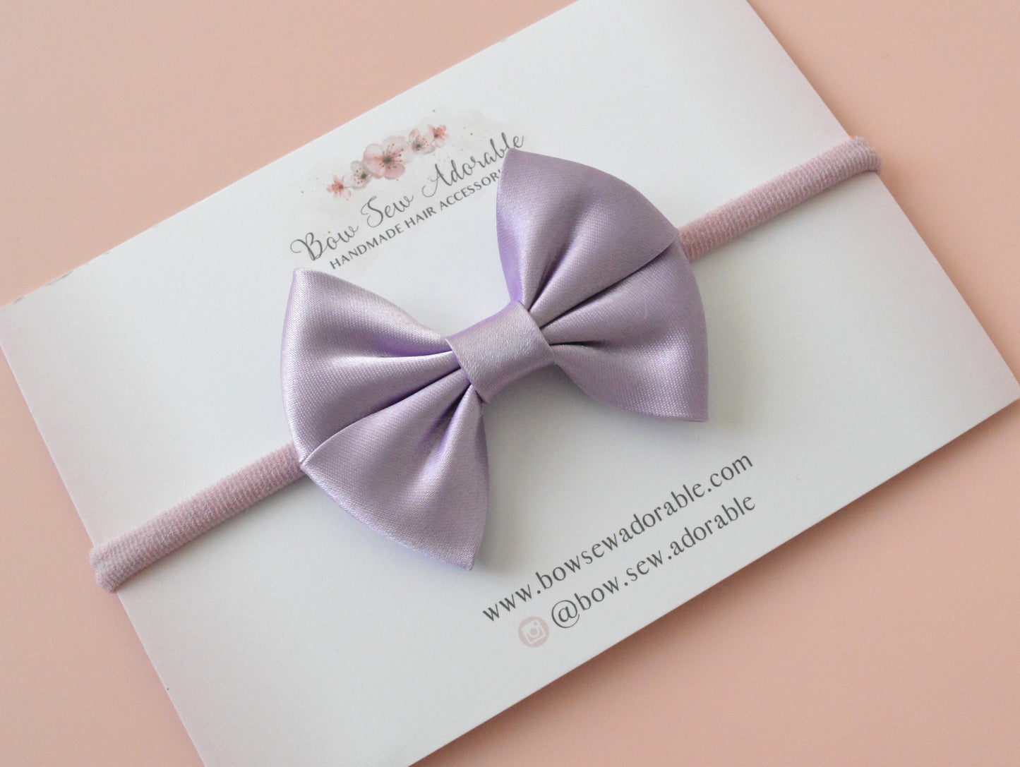 Purple satin bias | Hair bow