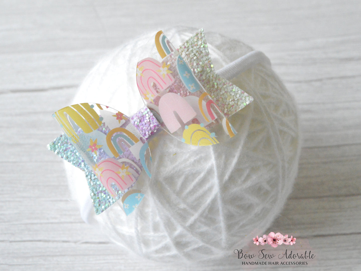 Pastel Mini Rainbows | Hair bow