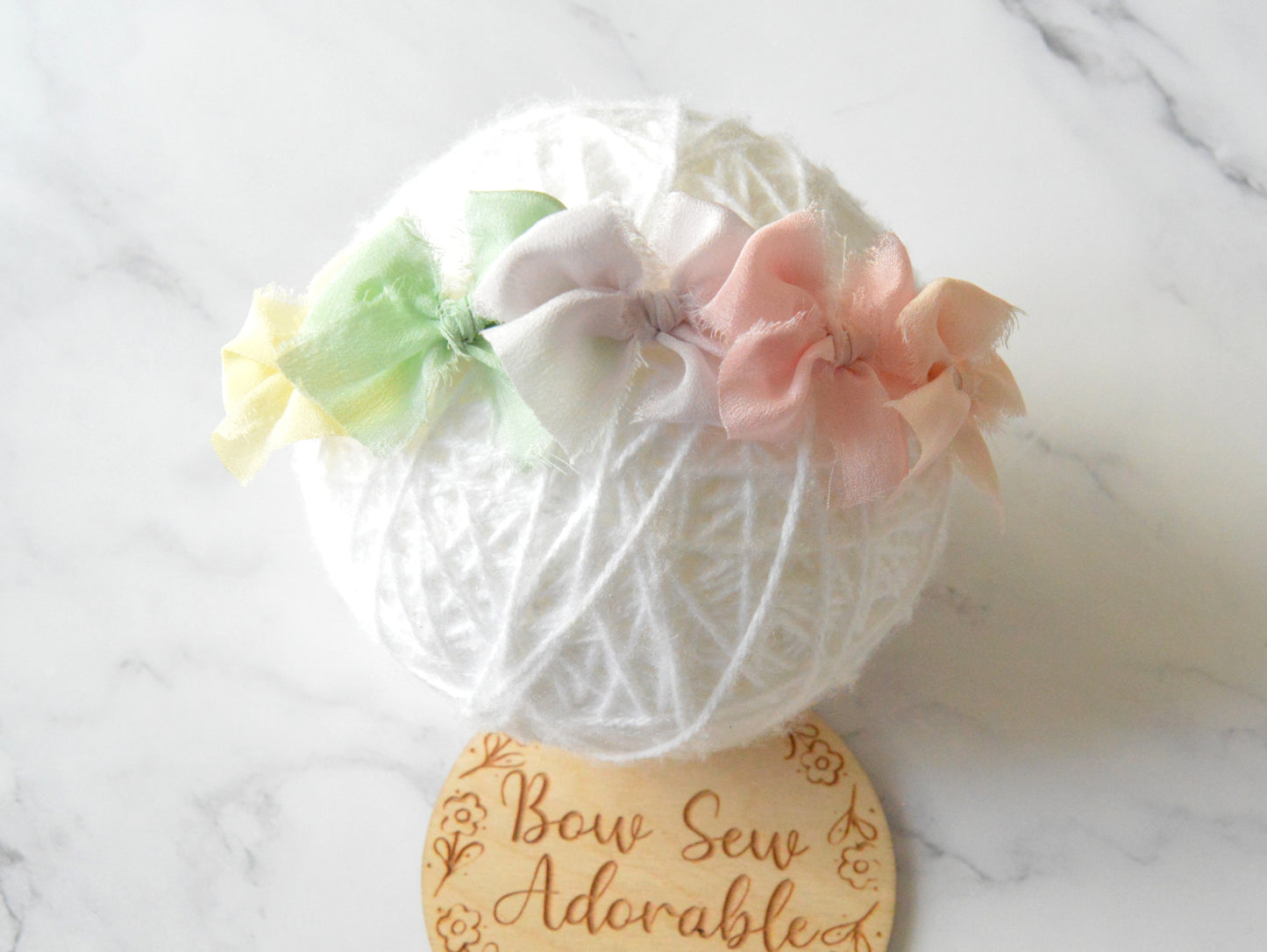 Pastel rainbow chiffon | Headband