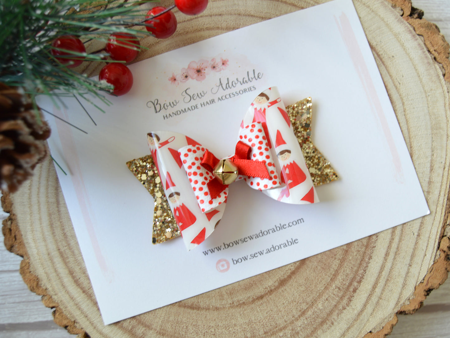 Santa's bestie | Hair bow