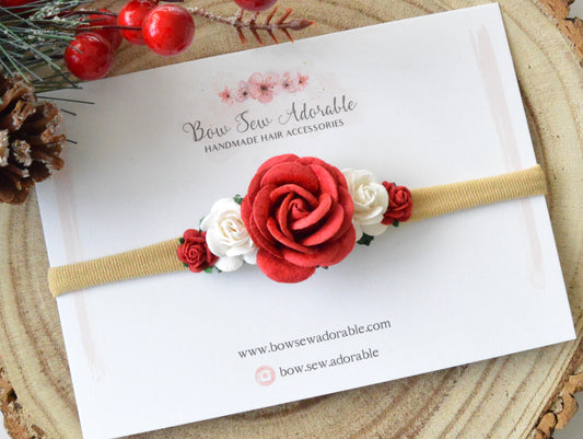 Chelsea Red | Flower headband