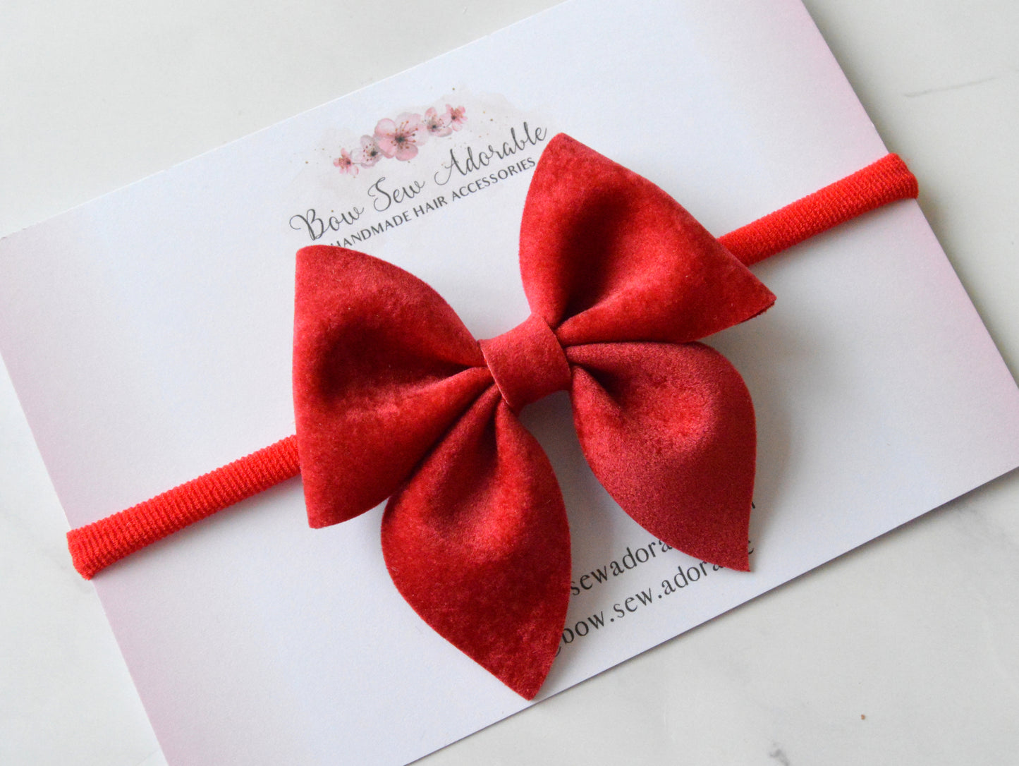 Red velvet sailor | Hair bow