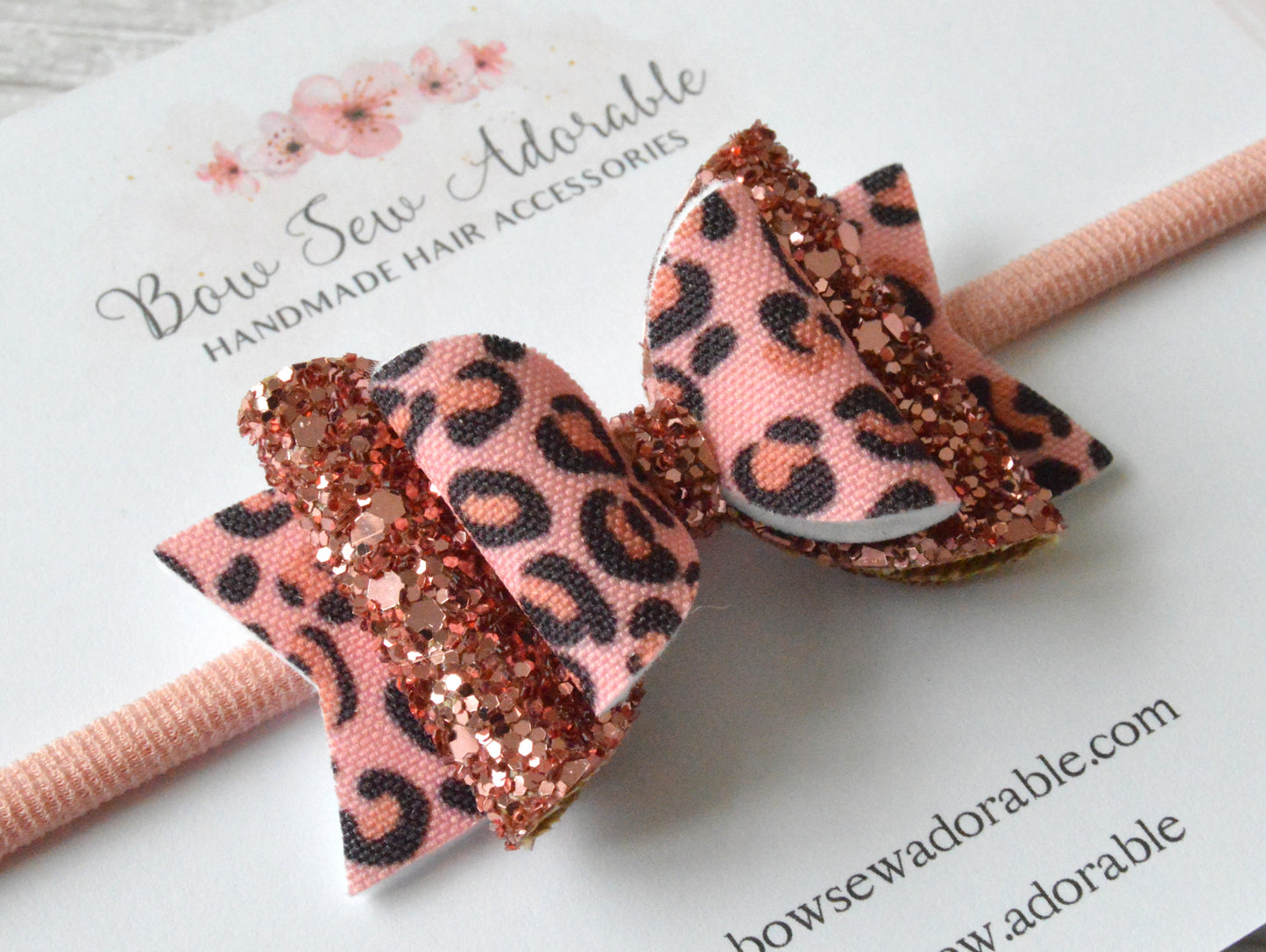 Rosy Leopard | Hair bow