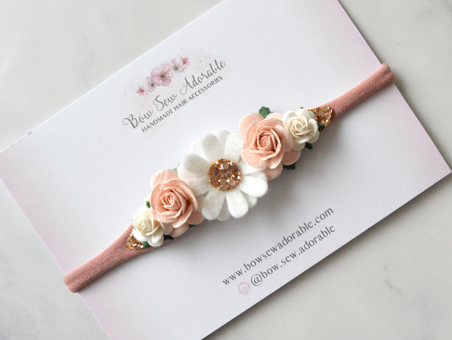 Rose gold daisy | Flower headband