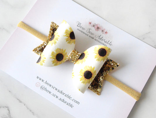 Golden sunflower | Hair bow