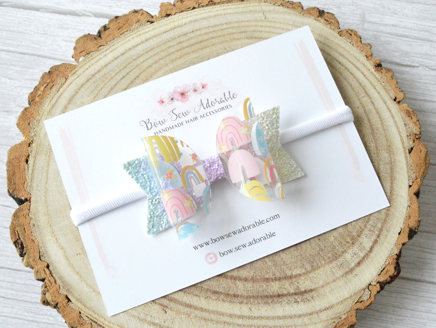 Pastel Mini Rainbows | Hair bow