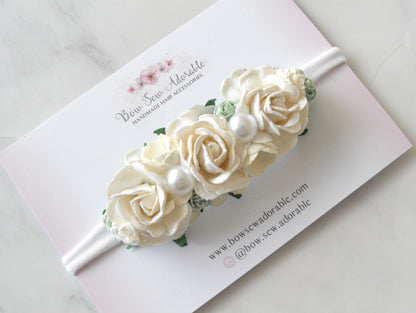 White sage floral | Flower headband